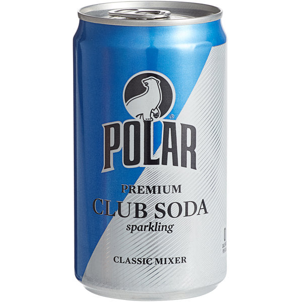 Polar 7.5 oz soda water (6 pack)