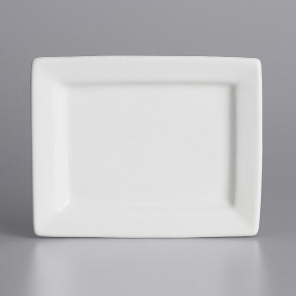 Tuxton 7"x5-1/2" White Rectangular China Plate
