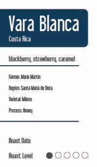 15 pounds - Cold Brew Coffee FISHERS ONLY (Vara Blanca, Costa Rica)