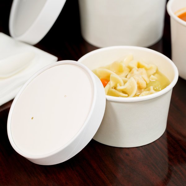 Soup Bowl & Vented Paper Lid - 8 oz